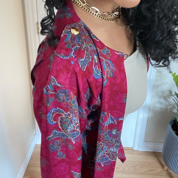 Vintage | Paisley Dress | Gold Buttons | Pockets | Button-Up - Picture 12 of 12